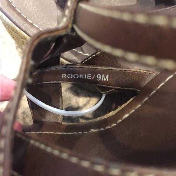 Vintage platform 90’s Y2k wedge 9 brown sandal - Picture 7 of 7